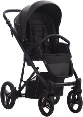 Детская коляска 2 в 1 Bebetto Flavio PRO 06 black, 100% Эко-кожа,